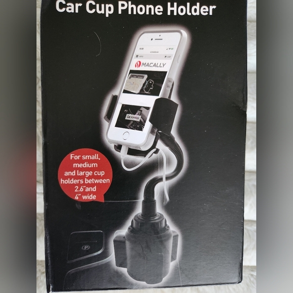 5" Black Adjustable Car Cup Phone Holder - Picture 2 of 7